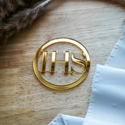 Topper / Dekor na tort - Hostia IHS 80mm