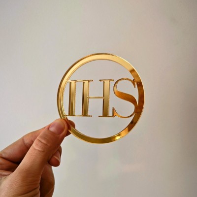 Topper / Dekor na tort - Hostia IHS 80mm