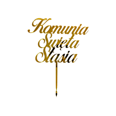 Topper na tort - Komunia Święta + Imię