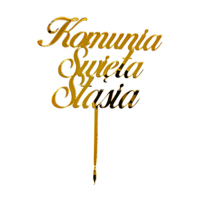 Topper na tort - Komunia Święta + Imię