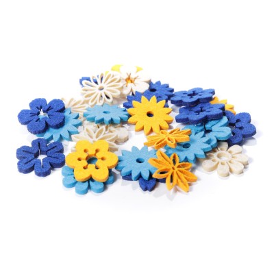 Elementy Filcowe MIX 27 szt. - Kwiaty