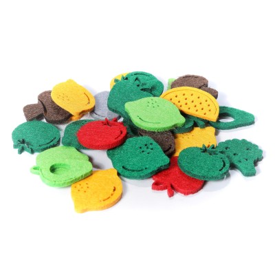 Elementy Filcowe MIX 27 szt. - OWOCE I WARZYWA