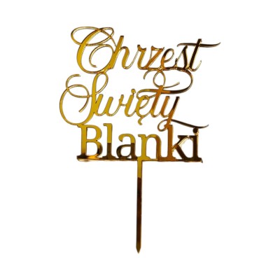 Topper Chrzest Święty + Imię