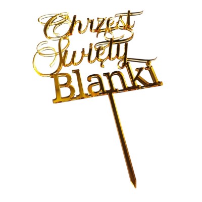 Topper Chrzest Święty + Imię