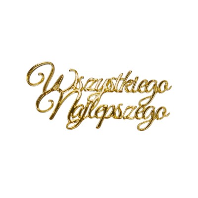Topper / Dekor na tort - Wszystkiego Najlepszego