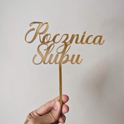 Topper na tort - Rocznica Ślubu