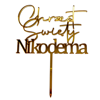 Topper Chrzest Święty + Imię