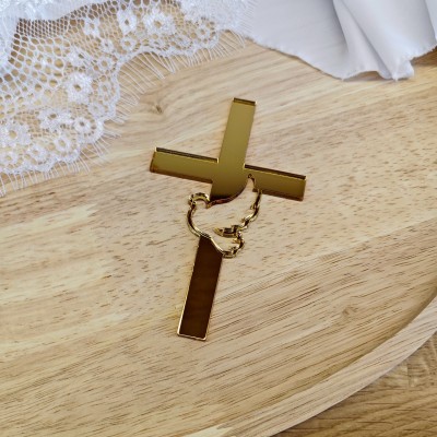 Topper dekor krzyż z gołębiem
