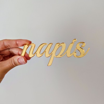 Topper / Dekor na tort - Napis personalizowany