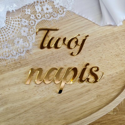Topper / Dekor na tort - Napis personalizowany