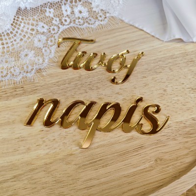 Topper / Dekor na tort - Napis personalizowany