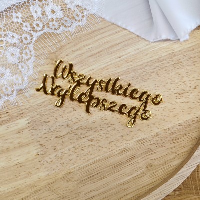 Topper / Dekor na tort - Wszystkiego najlepszego