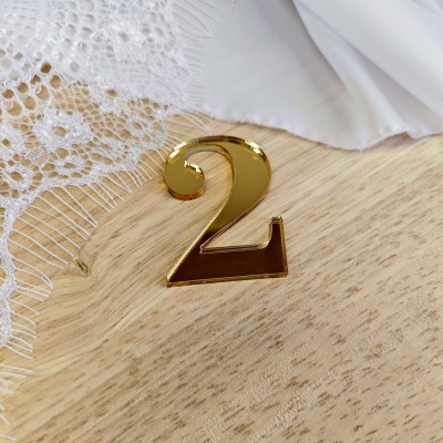 Topper / Dekor na tort - Cyfra 2 Elegante