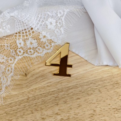 Topper / Dekor na tort - Cyfra 4 Elegante
