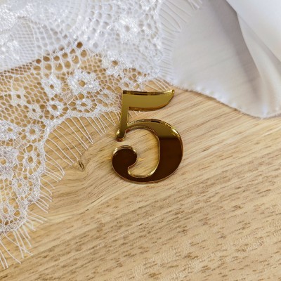 Topper / Dekor na tort - Cyfra 5 Elegante