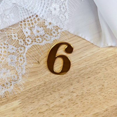 Topper / Dekor na tort - Cyfra 6 Elegante