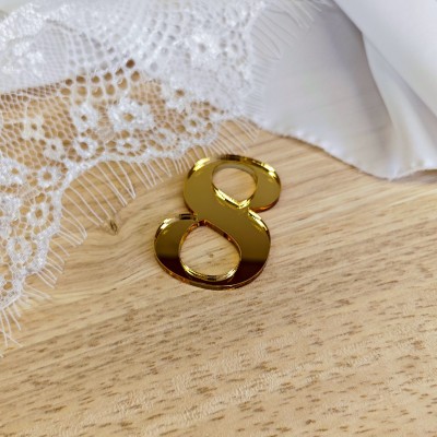 Topper / Dekor na tort - Cyfra 8 Elegante