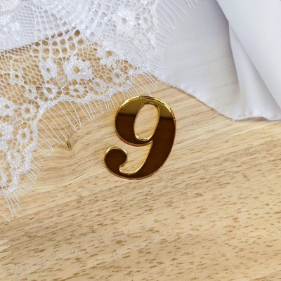 Topper / Dekor na tort - Cyfra 9 Elegante