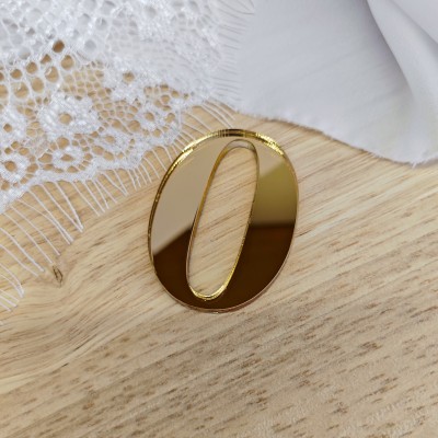 Topper / Dekor na tort - Cyfra 0 Elegante