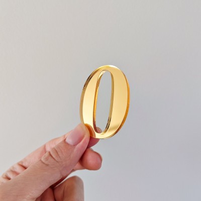 Topper / Dekor na tort - Cyfra 0 Elegante