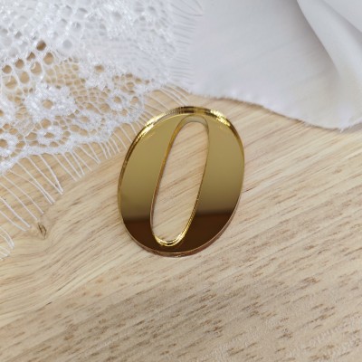 Topper / Dekor na tort - Cyfra 0 Elegante