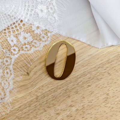 Topper / Dekor na tort - Cyfra 0 Elegante