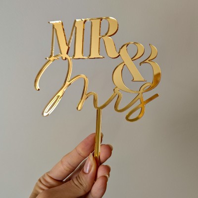Topper na tort - Mr & Mrs