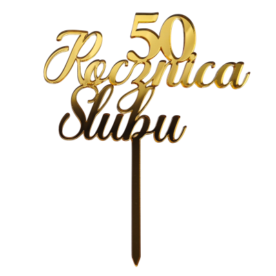 Topper na tort - Rocznica Ślubu + Cyfra