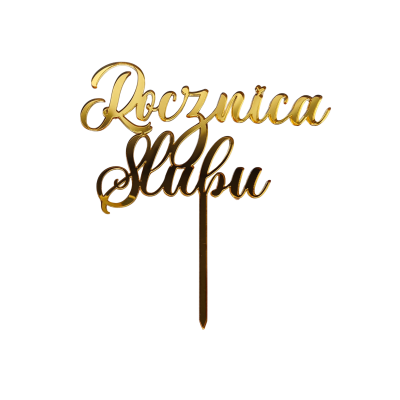 Topper na tort - Rocznica Ślubu