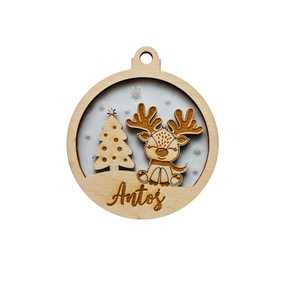 Bombka Reniferek + Imię