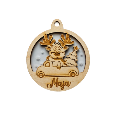 Bombka Reniferek + Imię