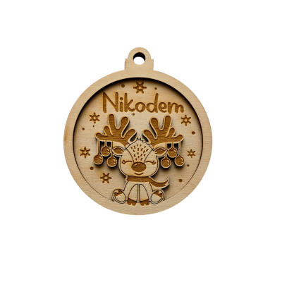 Bombka Reniferek + Imię