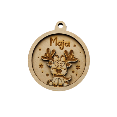 Bombka Reniferek + Imię