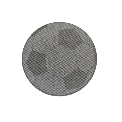 Aplikacja termoprzylepna naprasowanka Piłka nożna szara