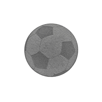 Aplikacja termoprzylepna naprasowanka Piłka nożna szara