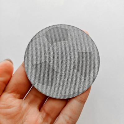 Aplikacja termoprzylepna naprasowanka Piłka nożna szara