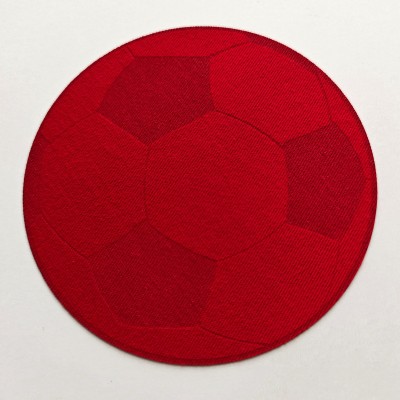 Aplikacja termoprzylepna naprasowanka Piłka nożna Czerwona