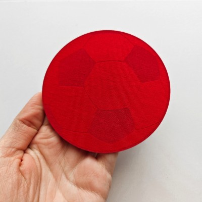 Aplikacja termoprzylepna naprasowanka Piłka nożna Czerwona