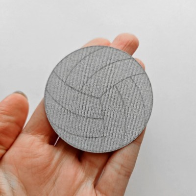 Aplikacja termoprzylepna naprasowanka Piłka koszykówka Szara