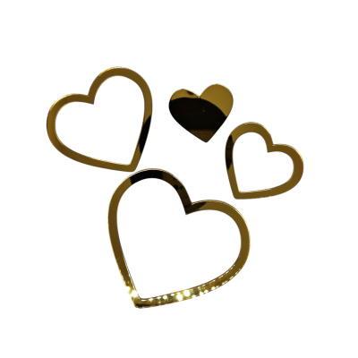 Topper / Dekor na tort - Serca 4szt