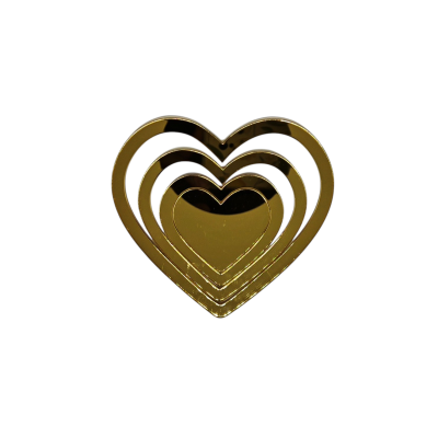 Topper / Dekor na tort - Serca 4szt