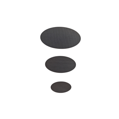 Aplikacja łatka owal ciemny szary